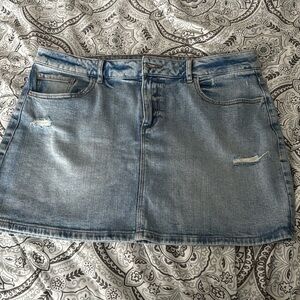 Garage denim skirt